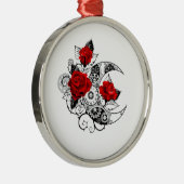 Mechanischer Halbmond mit Rote Rosen Ornament Aus Metall (Rechts)