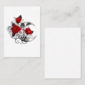 Mechanischer Halbmond mit Rote Rosen Platzkarte (Vorne/Hinten)