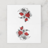 Mechanischer Halbmond mit Rote Rosen Platzkarte (Außenseite Aufgefaltet)