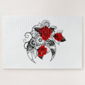 Mechanischer Halbmond mit Rote Rosen Puzzle (Horizontal)