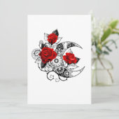 Mechanischer Halbmond mit Rote Rosen Save The Date (Stehend Vorderseite)