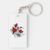 Mechanischer Halbmond mit Rote Rosen Schlüsselanhänger (Rückseite)