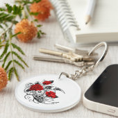 Mechanischer Halbmond mit Rote Rosen Schlüsselanhänger (Vorderseite rechts)