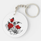 Mechanischer Halbmond mit Rote Rosen Schlüsselanhänger (Rückseite)