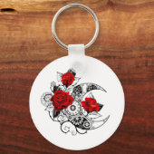 Mechanischer Halbmond mit Rote Rosen Schlüsselanhänger (Vorderseite)
