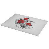 Mechanischer Halbmond mit Rote Rosen Schneidebrett (Ecke)