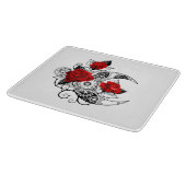 Mechanischer Halbmond mit Rote Rosen Schneidebrett (Ecke)