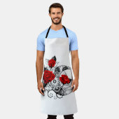 Mechanischer Halbmond mit Rote Rosen Schürze (Getragen)