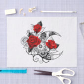 Mechanischer Halbmond mit Rote Rosen Seidenpapier (Handwerk)