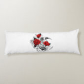 Mechanischer Halbmond mit Rote Rosen Seitenschläferkissen (Rückseite)