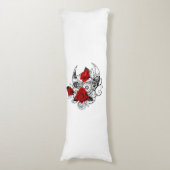 Mechanischer Halbmond mit Rote Rosen Seitenschläferkissen (Vorderseite Vertikal)