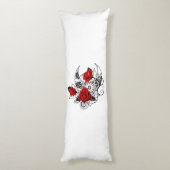 Mechanischer Halbmond mit Rote Rosen Seitenschläferkissen (Rückseite (Vertikal))