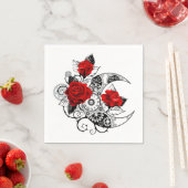 Mechanischer Halbmond mit Rote Rosen Serviette (Beispiel)