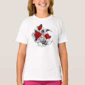 Mechanischer Halbmond mit Rote Rosen T-Shirt (Vorderseite)