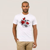 Mechanischer Halbmond mit Rote Rosen T-Shirt (Vorne ganz)