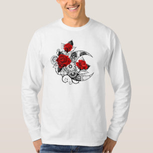 Mechanischer Halbmond mit Rote Rosen T-Shirt