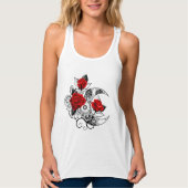 Mechanischer Halbmond mit Rote Rosen Tank Top (Vorderseite)
