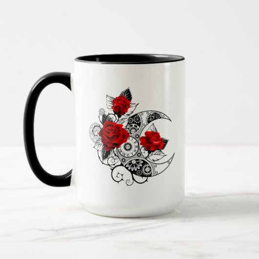 Mechanischer Halbmond mit Rote Rosen Tasse (Links)