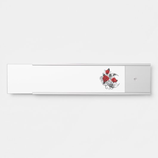 Mechanischer Halbmond mit Rote Rosen Türschild (Vorderseite )
