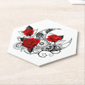 Mechanischer Halbmond mit Rote Rosen Untersetzer (angewinkelt)