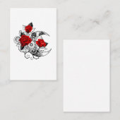 Mechanischer Halbmond mit Rote Rosen Visitenkarte (Vorne/Hinten)