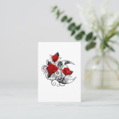 Mechanischer Halbmond mit Rote Rosen Visitenkarte (Stehend Vorderseite)