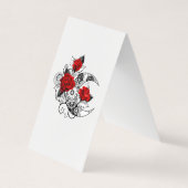 Mechanischer Halbmond mit Rote Rosen Visitenkarten (Vorderseite)