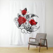 Mechanischer Halbmond mit Rote Rosen Wandteppich (Beispiel)