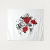Mechanischer Halbmond mit Rote Rosen Wandteppich (Vorderseite (Horizontal))