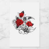 Mechanischer Halbmond mit Rote Rosen Weinetikett (Einzelnes Label)