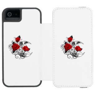 Mechanischer Halbmond mit roten Rosen Incipio Watson™ iPhone 5 Geldbörsen Hülle