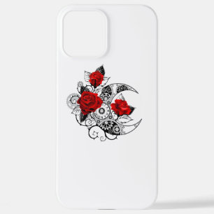 Mechanischer Halbmond mit roten Rosen iPhone 12 Pro Max Hülle