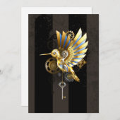 Mechanischer Hummingvogel Feiertagskarte (Vorne/Hinten)