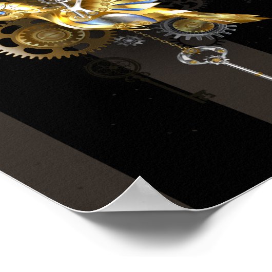 Mechanischer Hummingvogel Poster (Ecke)