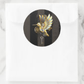 Mechanischer Hummingvogel Runder Aufkleber (Tasche)