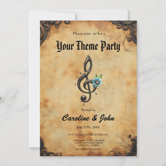 Mechanischer Kleber Einladung (Vorderseite)