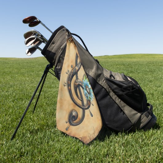 Mechanischer Notenschlüssel Golfhandtuch (Gras)