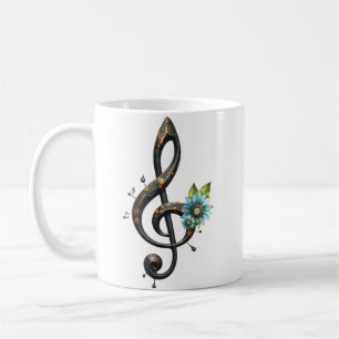 Mechanischer Notenschlüssel  Kaffeetasse