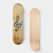 Mechanischer Notenschlüssel Skateboard (Vorderseite)