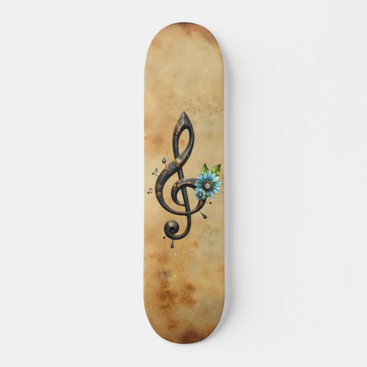 Mechanischer Notenschlüssel Skateboard (Vorne)