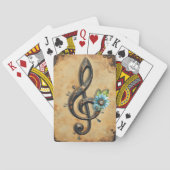 Mechanischer Notenschlüssel Spielkarten (Rückseite)