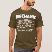 Mechanischer Noun-Wartungs-Spezialist Reparaturarb T-Shirt (Vorderseite)