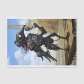 Mechanischer Raps mit druckbarem Steampunk, rechts Seidenpapier (Vorderseite)