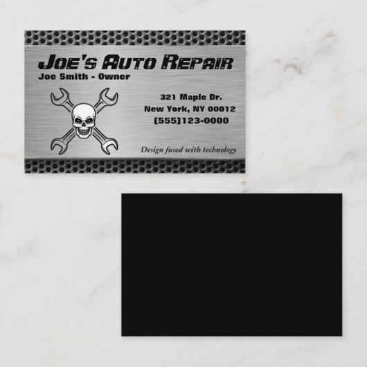 Mechanischer Reparaturservice für das Auto von Sku Visitenkarte (Vorne/Hinten)