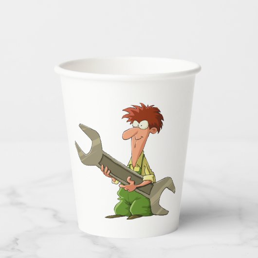 Mechanischer Riesenspanner Pappbecher (Vorderseite)