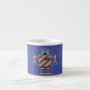 Mechanischer Roboter-Cartoon Espressotasse