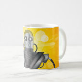 Mechanischer Roboter-Cartoon Kaffeetasse (VorderseiteRechts)