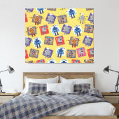 Mechanischer Roboter-Cartoon Leinwanddruck (Insitu (Schlafzimmer))
