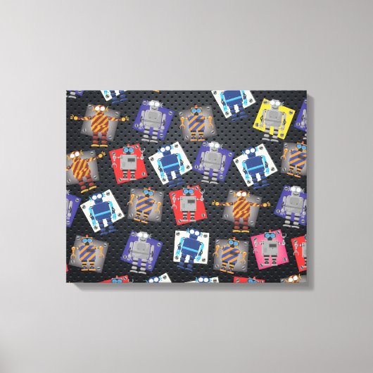 Mechanischer Roboter-Cartoon Leinwanddruck (Vorderseite)