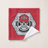 Mechanischer Schädel Badhandtuch Set (Waschlappen)